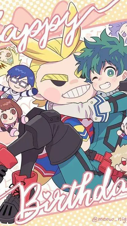 ai character: midoriya cumple background