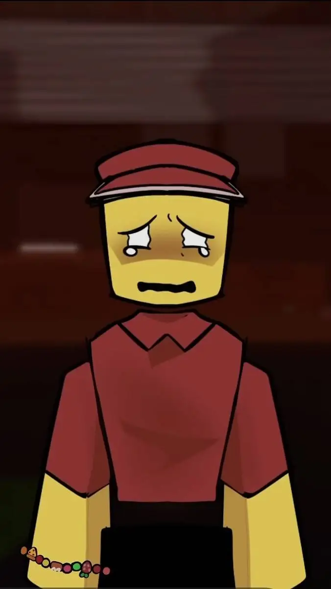 ai character: pizza place burned background