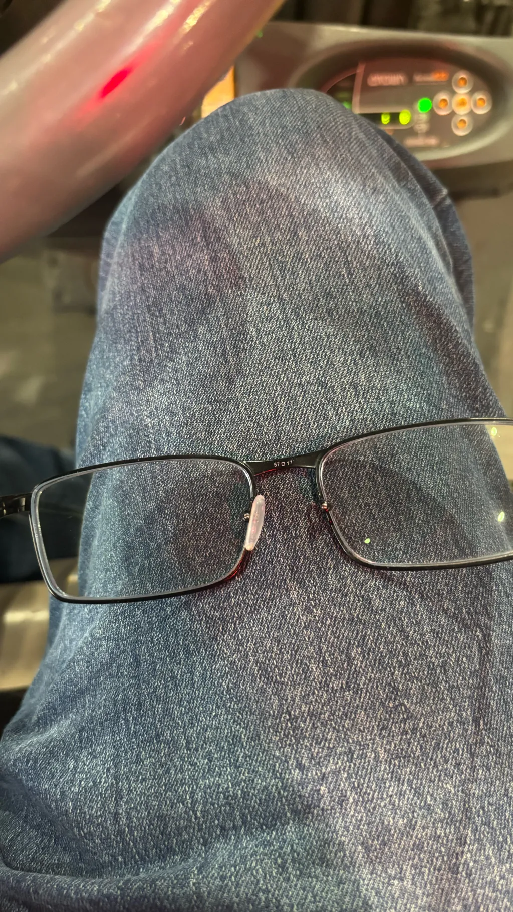 ai character: Jeans with glasses background