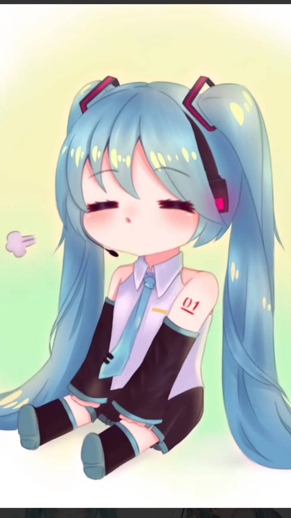 ai character: Hatsune Miku  background