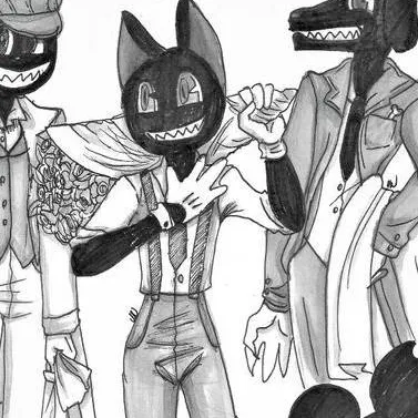 chat with ai character: Cartoon group.