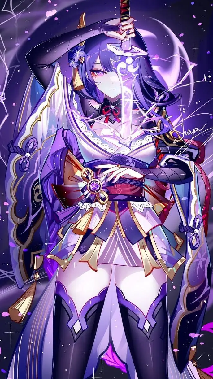 ai character: Raiden shogun  background
