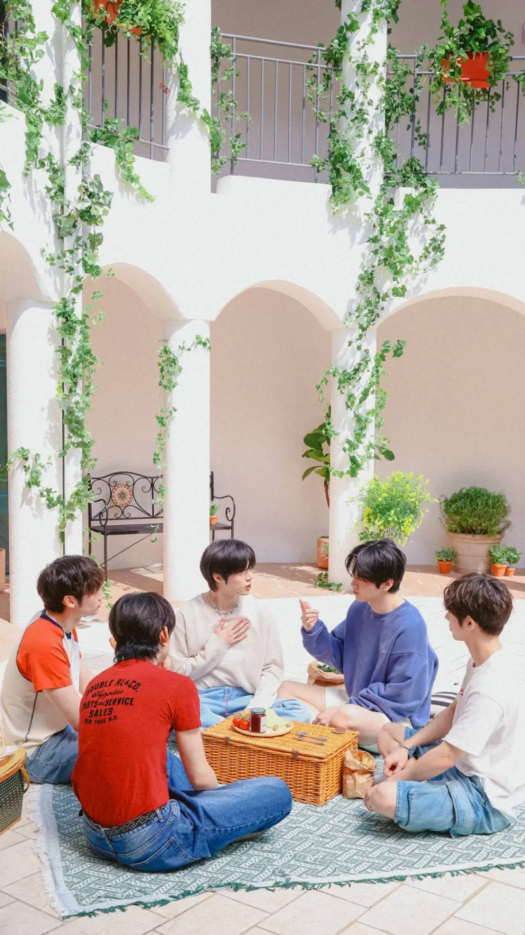 ai character: group picnic 🧺 background