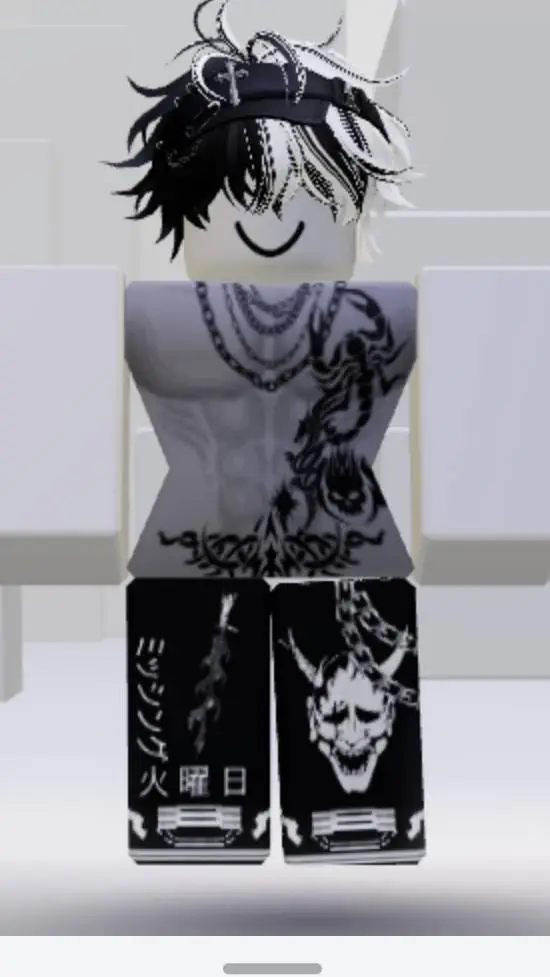 ai character: blackwhite background
