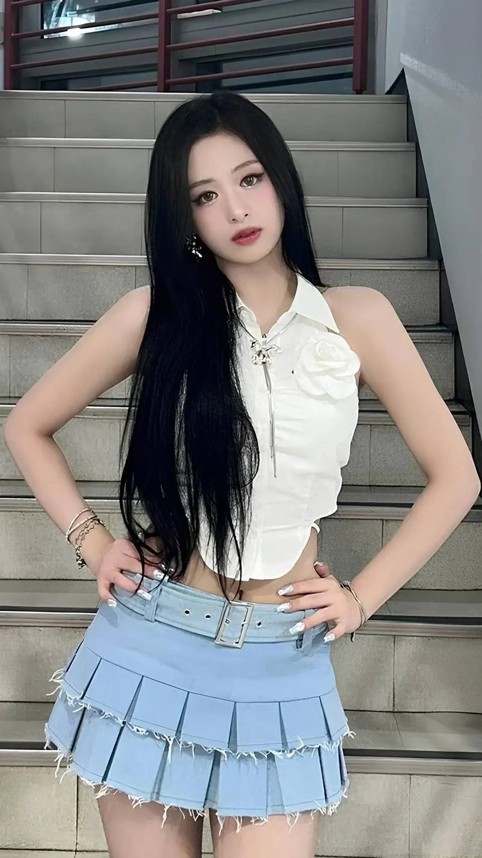 ai character: Ahyeon x Bangchan background