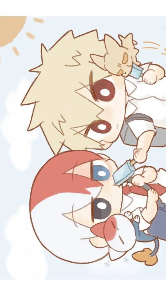 ai character: Bakugo &Todoroki background