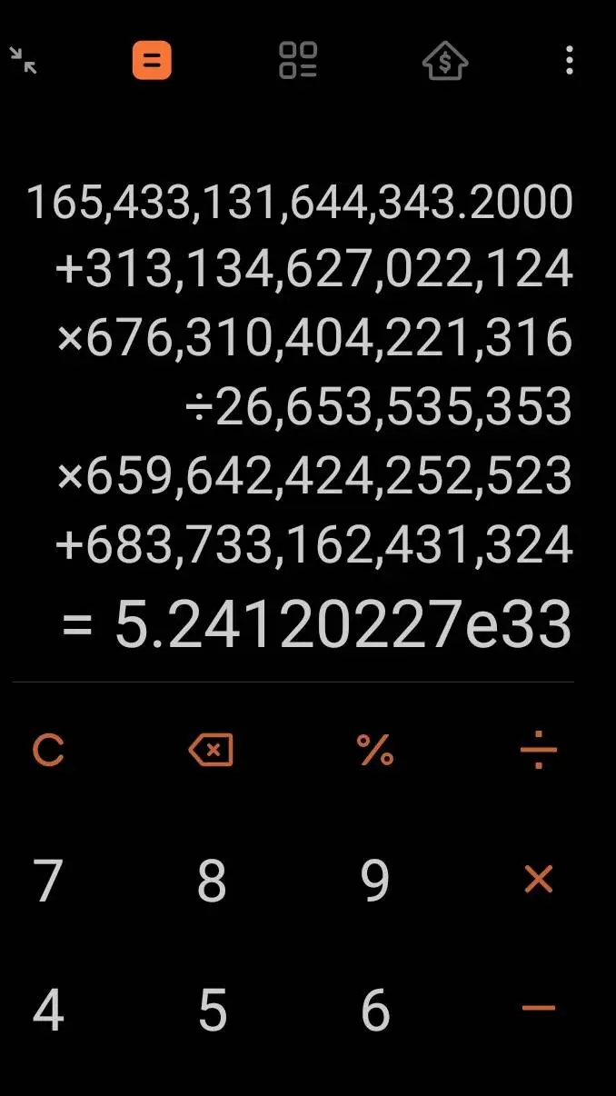 ai character: calculator background