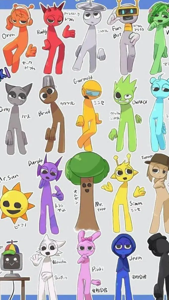 ai character: Sprunki  background