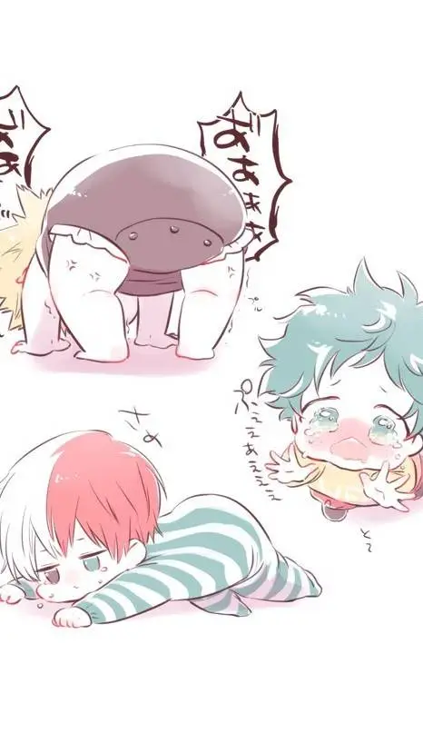 ai character: baby mha background