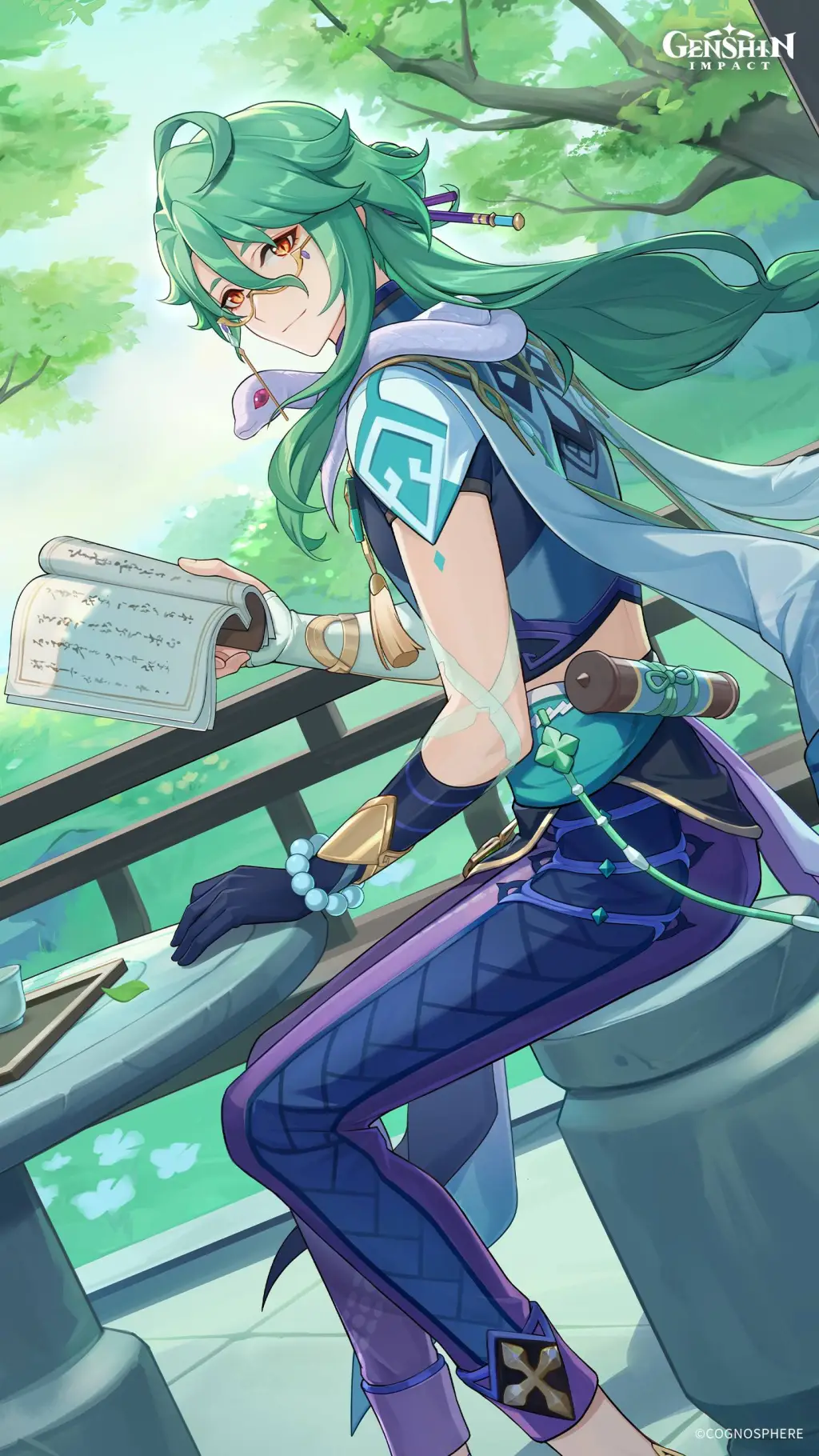 ai character: °•+Baizhu+•° background