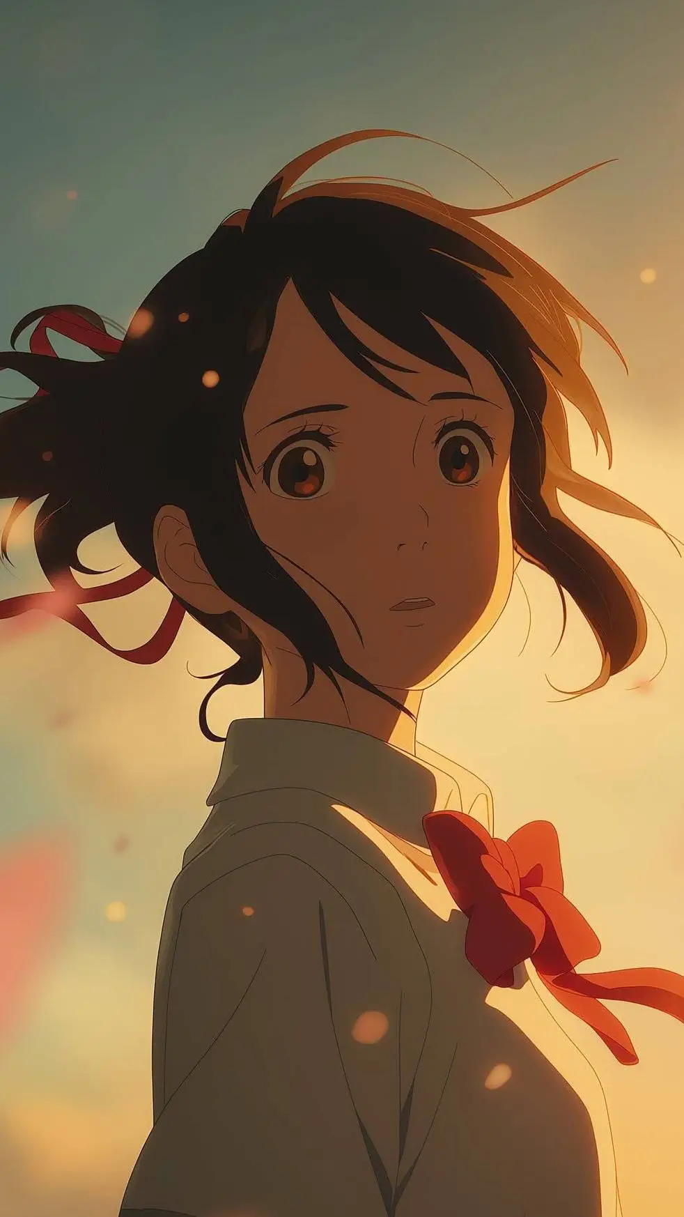 ai character: Mitsuha Miyamizu,  background
