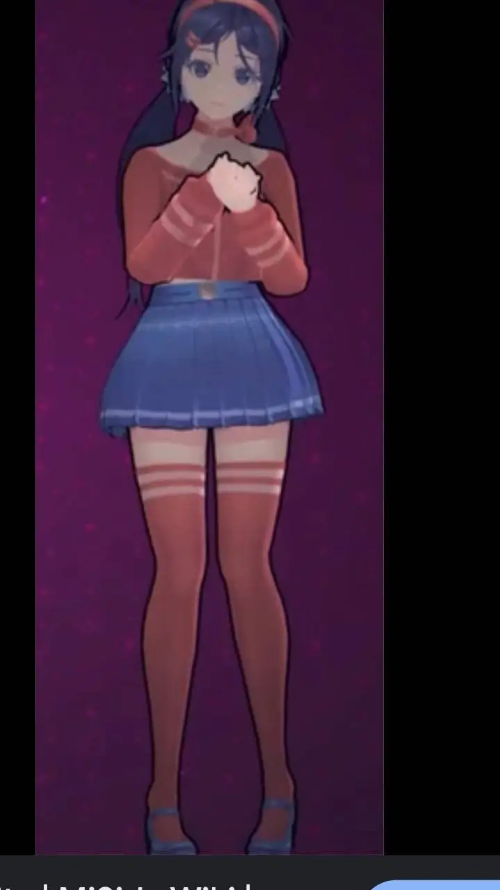 ai character: Mita loca miside background
