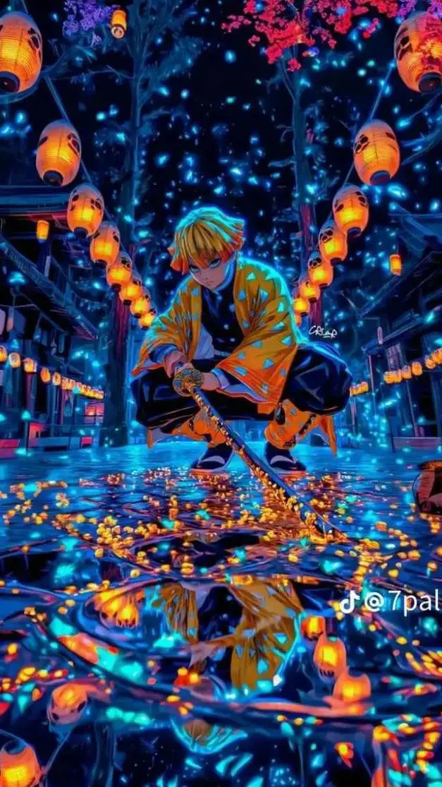 ai character: ⚡Zenitsu⚡ background
