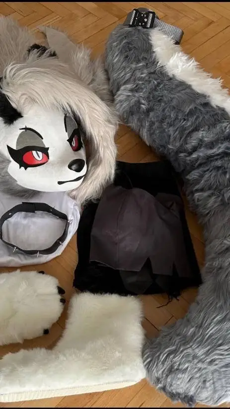 ai character:  loona cosplay  background