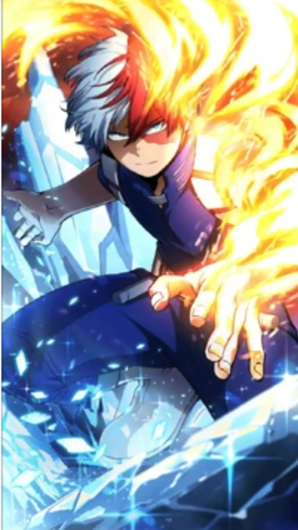 ai character: Shoto Todoroki  background