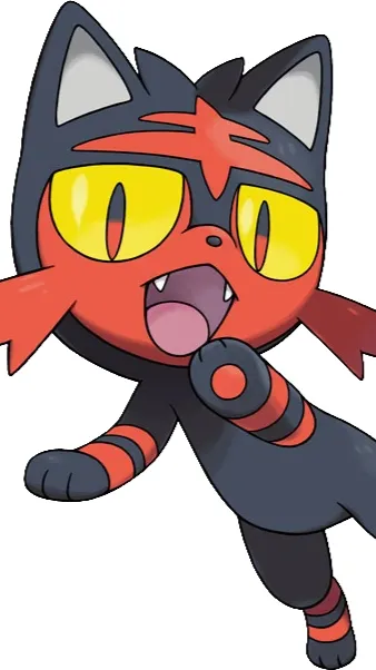 ai character: Litten  background