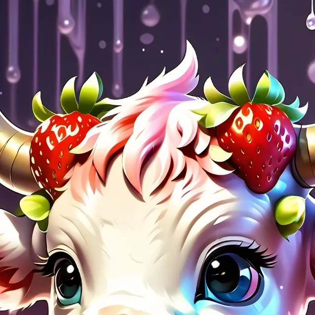 chat with ai character: Strawberry cow