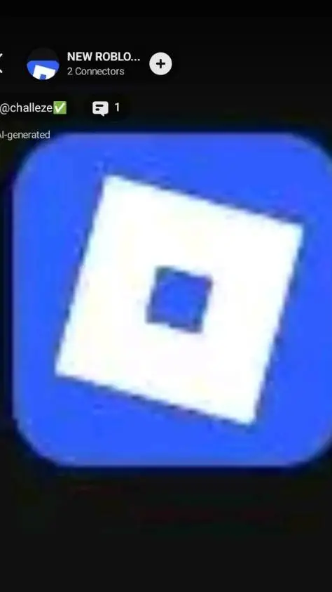 ai character: Roblox new logo background