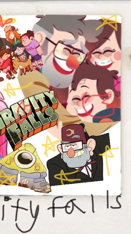 ai character: GRAVITY FALLS background