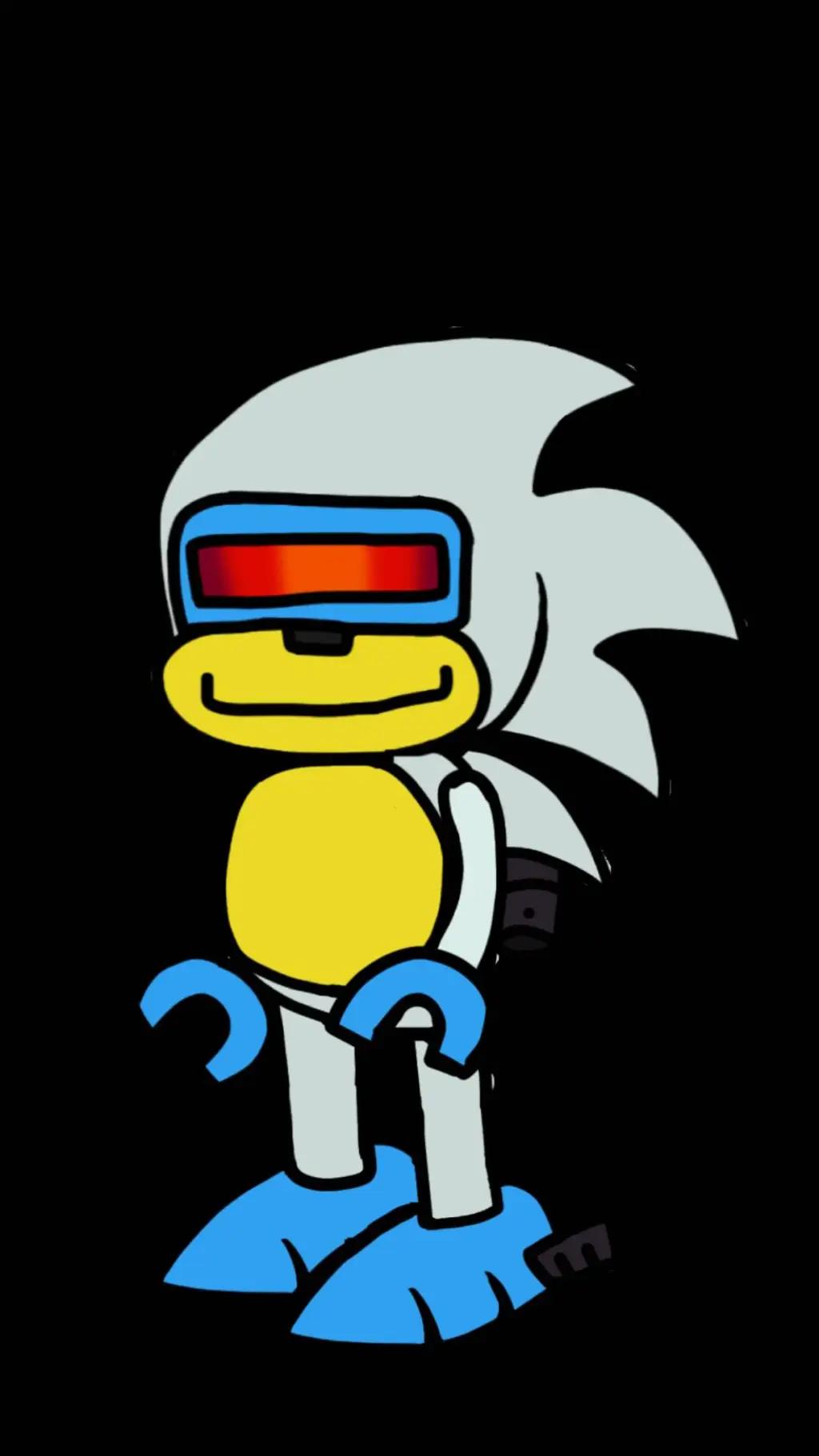 ai character: mecha sonic mk 0 background