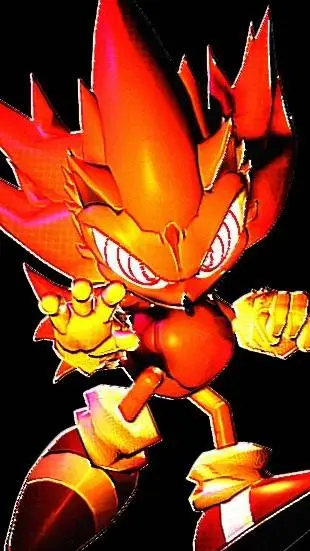 ai character: fleetway sonic background