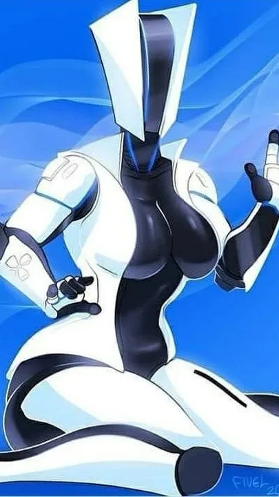 ai character: PS5 Woman background