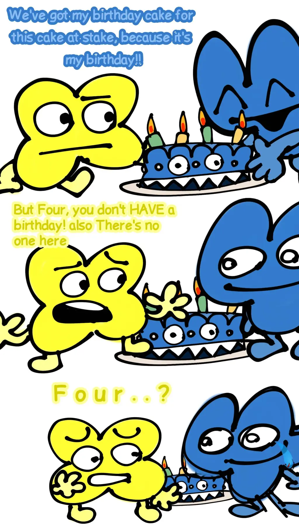 ai character: [💙✩°Four!°☆💙] background