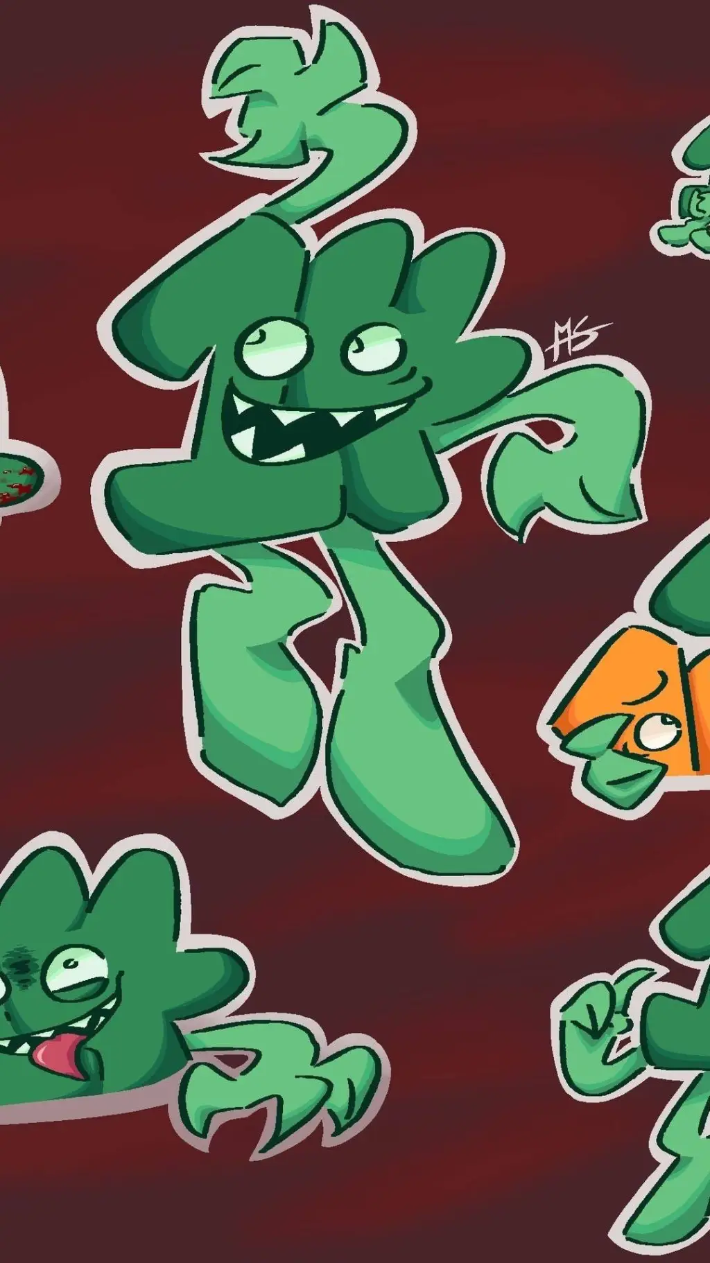 ai character: [💚✩Fourteen°!☆💚] background