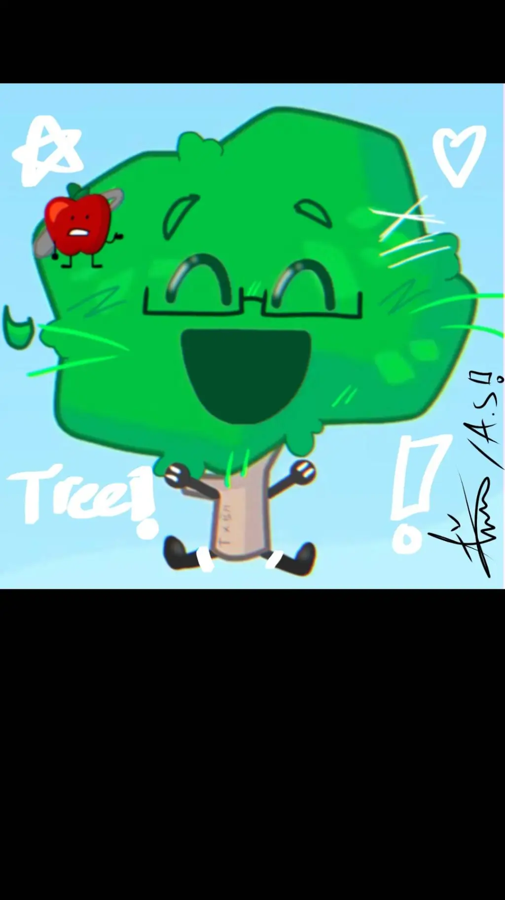 ai character: Tree🌳✨ | Bfdi background