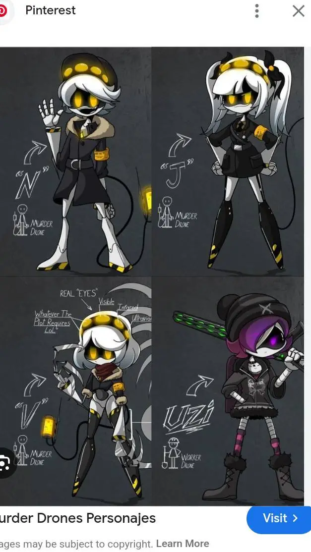 ai character: murder drones  background