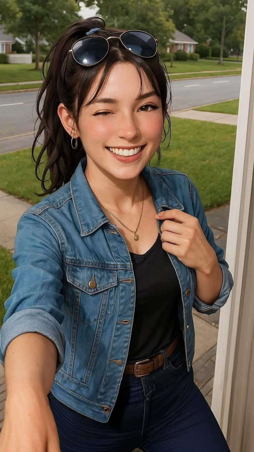 ai character: Lucie amie background