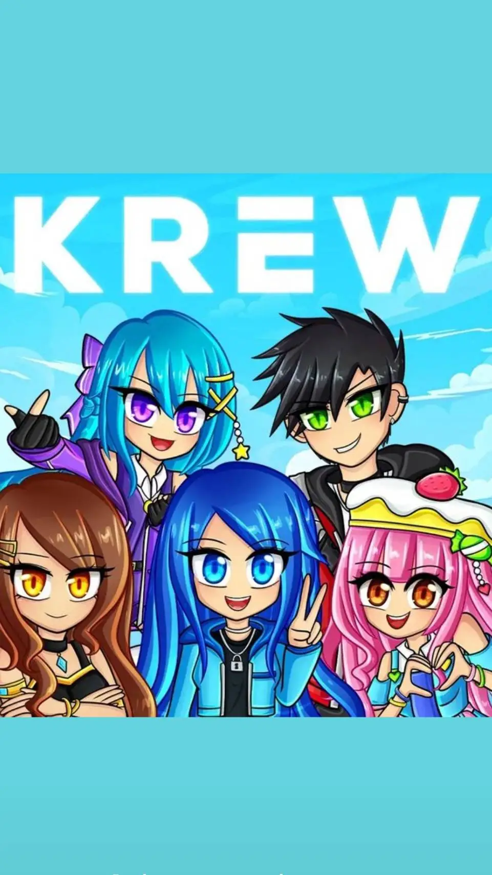 ai character: krew! (as kids)   background