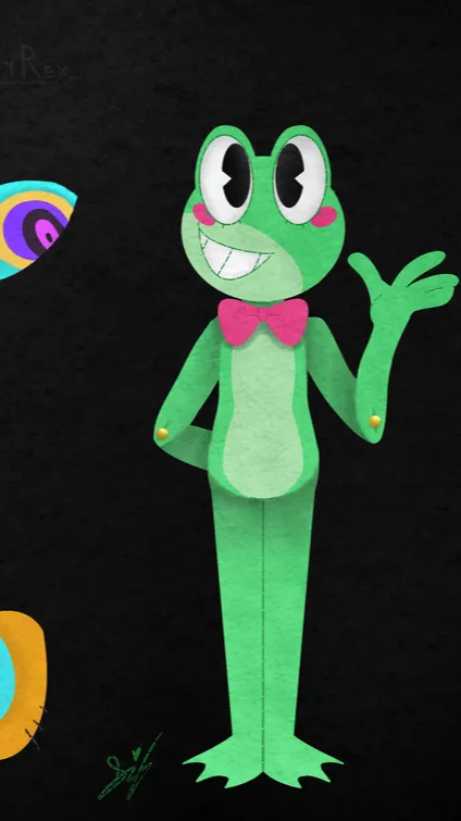 ai character: ribbit background