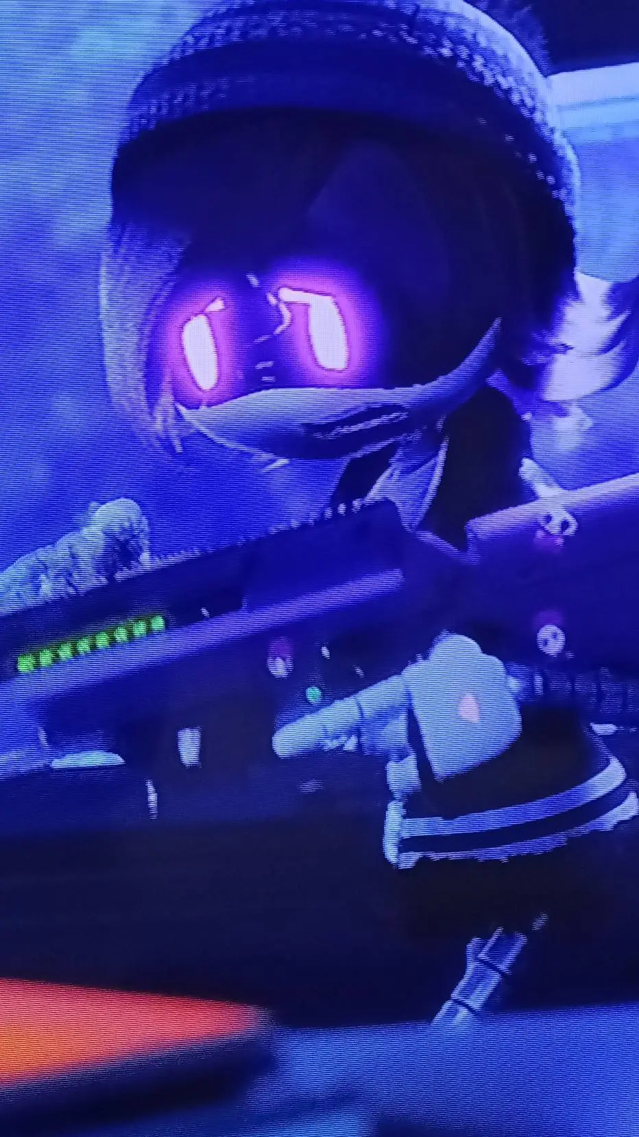 ai character: Uzi😈💜♀️💟 background