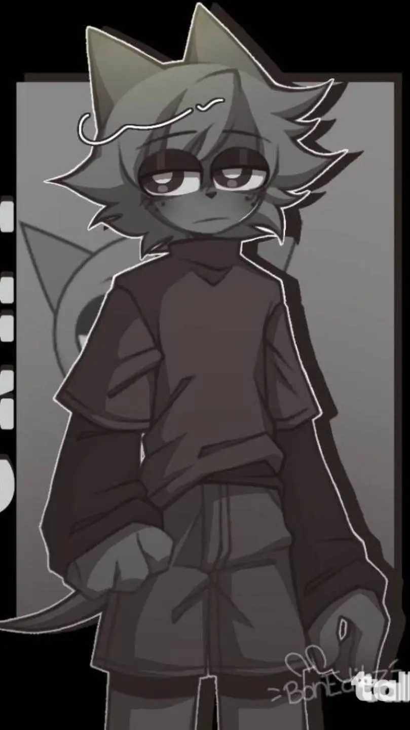 ai character: Gray background