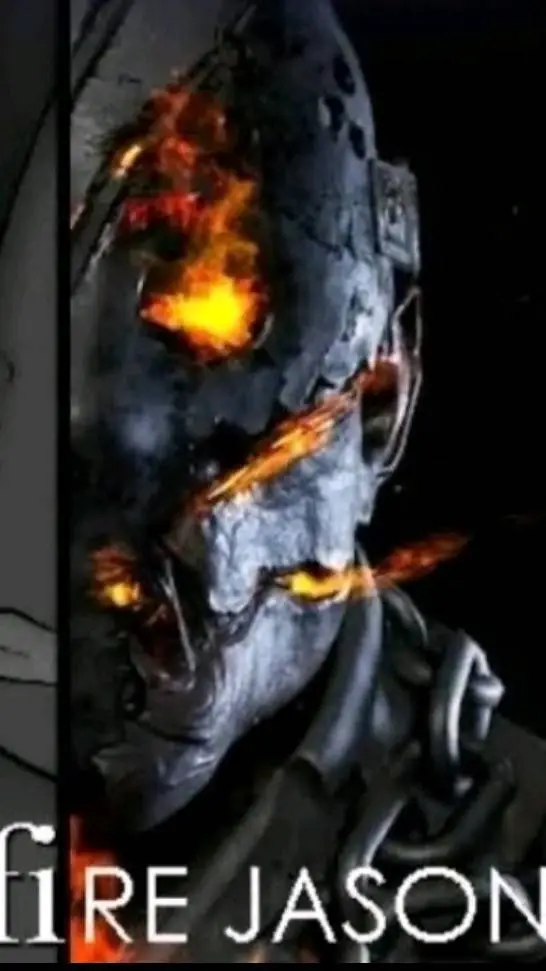 ai character: FIRE JASON background