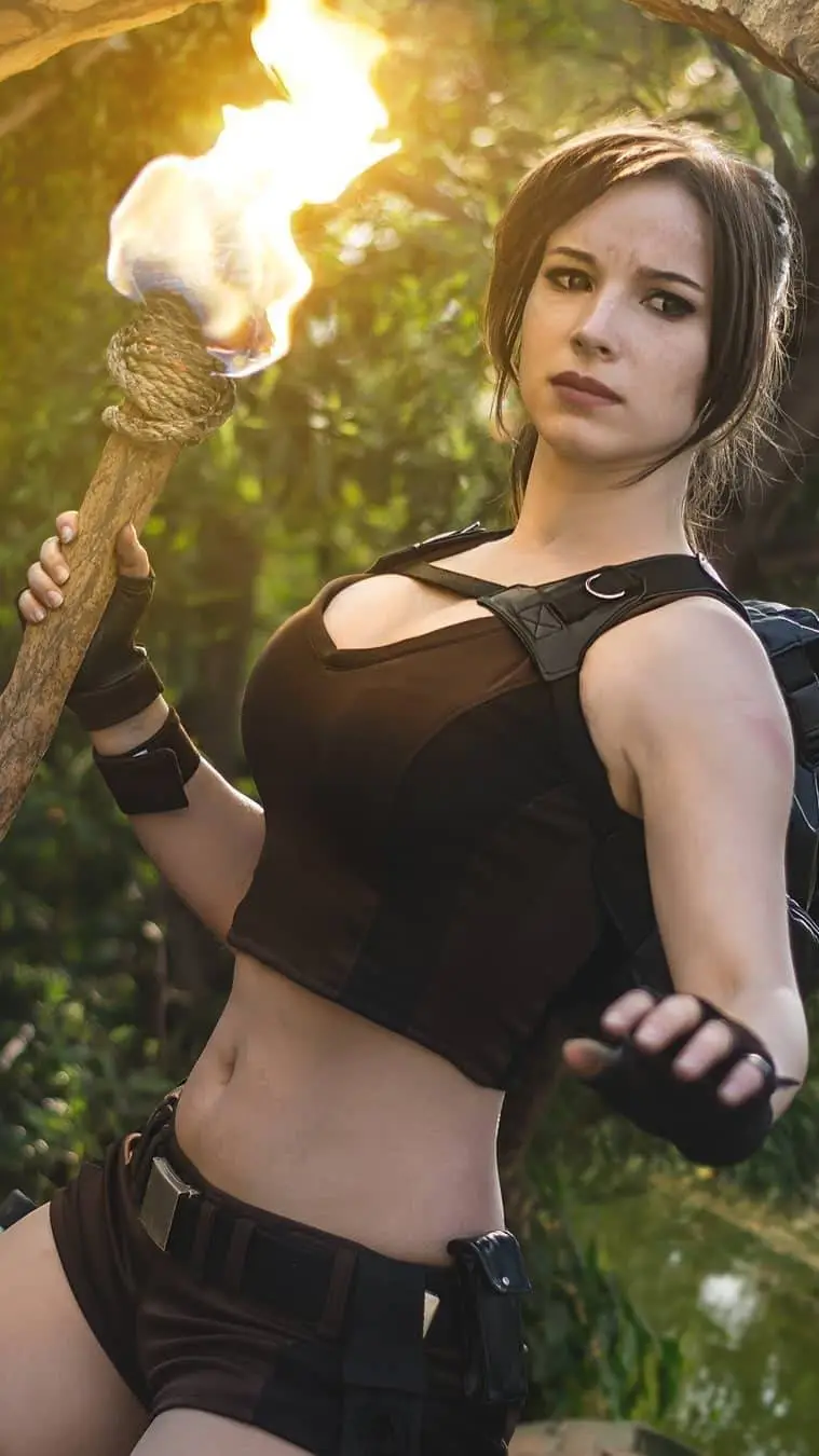 ai character: Lara Croft background