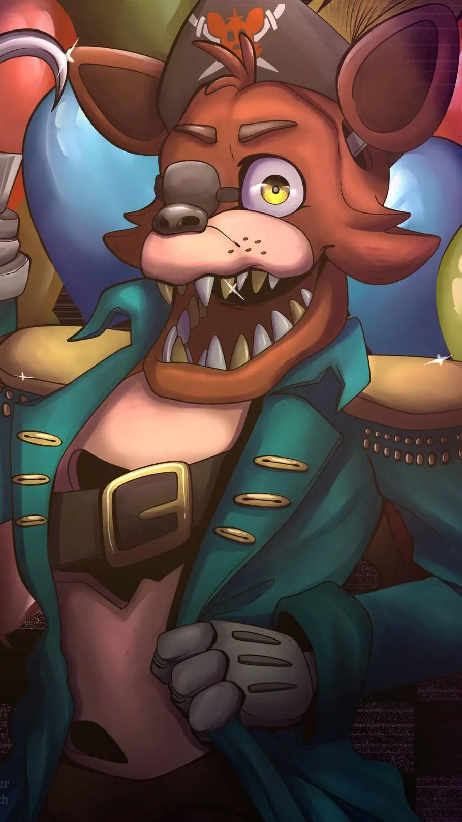 ai character: Foxy (español) background