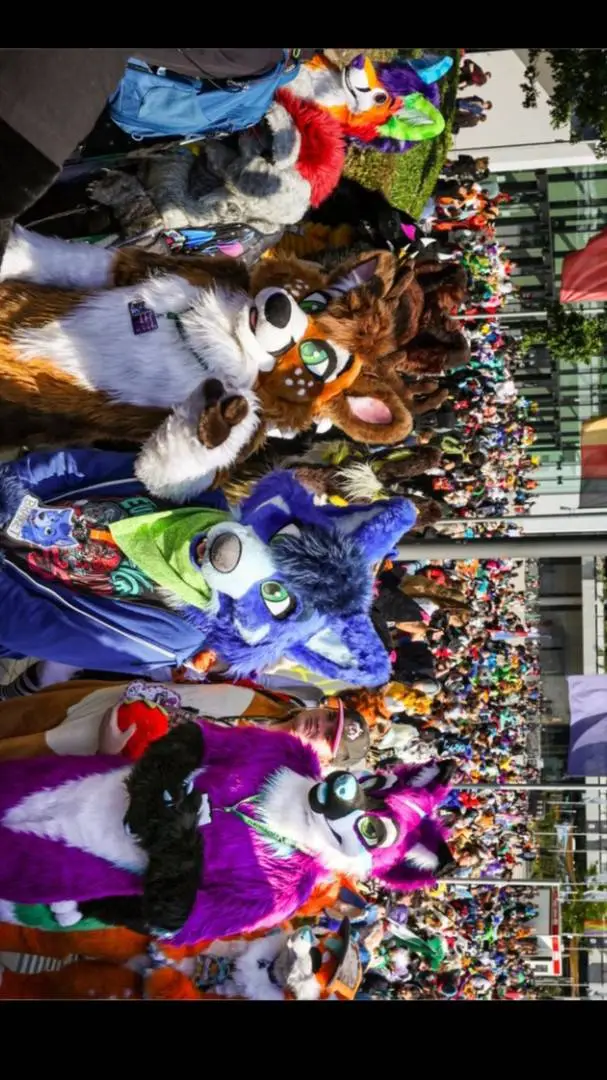 ai character: furry party background