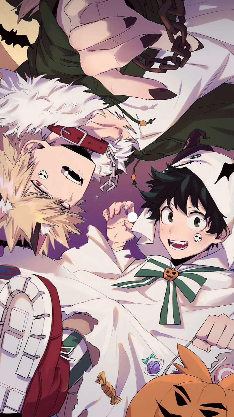 ai character: Bakugo Halloween  background
