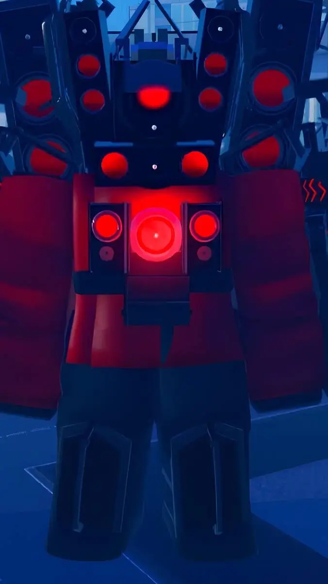 ai character: Speaker Man Titan background