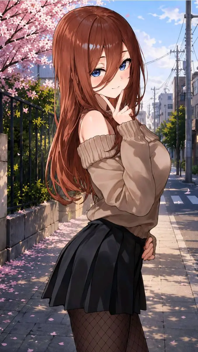 ai character: Miku nakano background