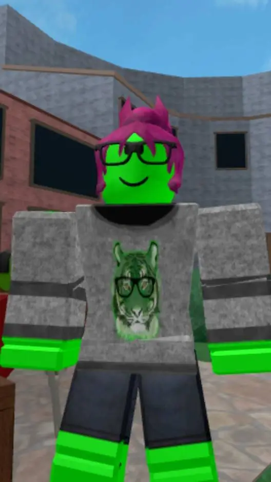 ai character: Green girl background
