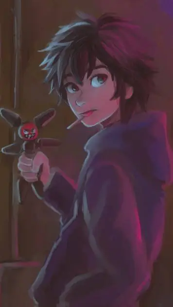 ai character: Hiro Hamada  background