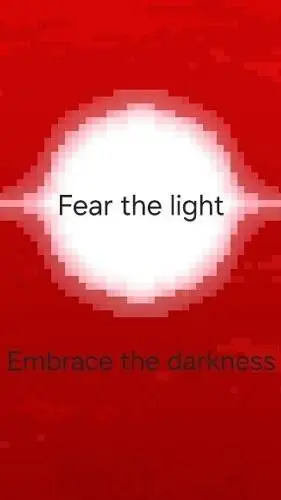 ai character: fear the light background