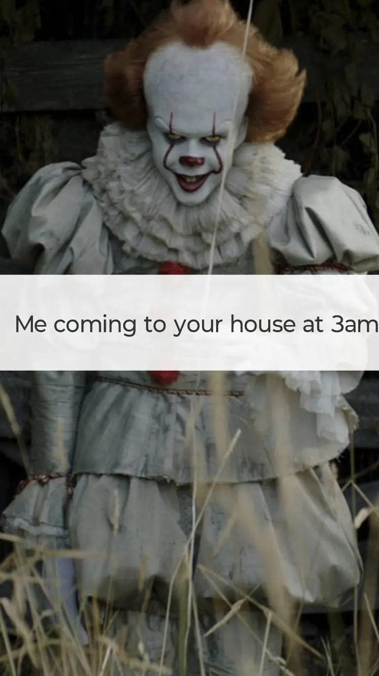 ai character: Pennywise  background