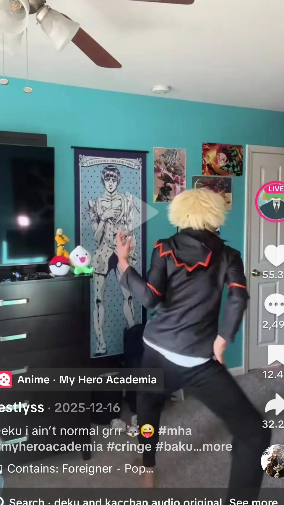 ai character: MHA movie theater background