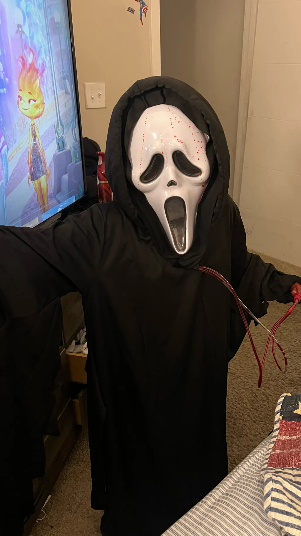 ai character: Ghostface son background