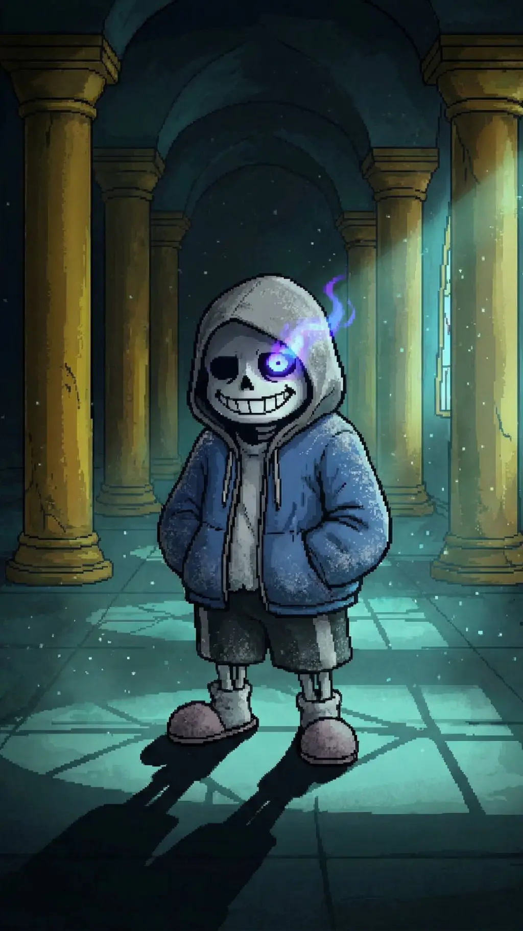 ai character: Dust!Санс background