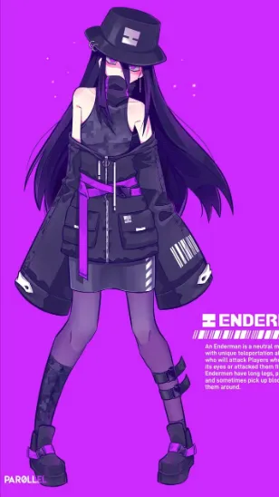 ai character: Ender girl. background